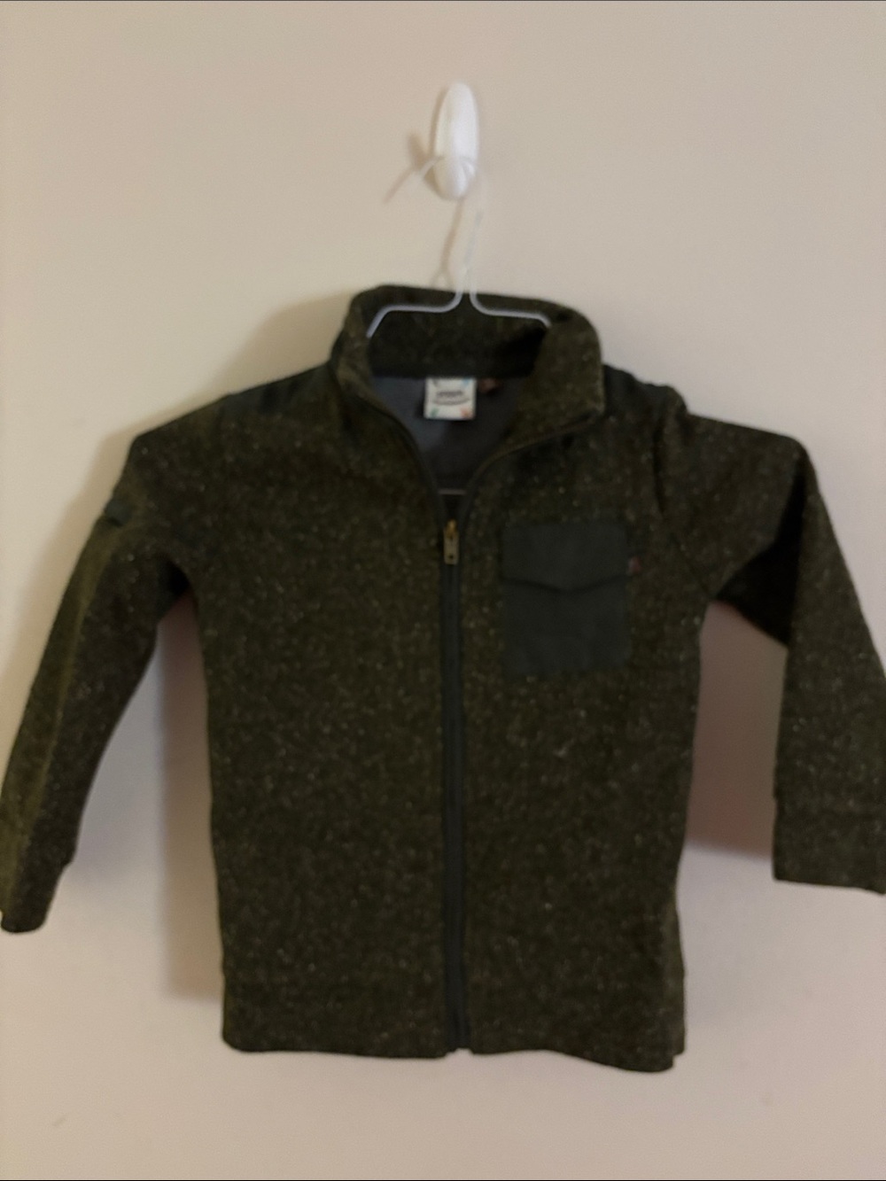 Kids Full-Zip Sweatshirt Jacket - Dark Olive